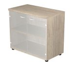 Mobile basso con ante in vetro Base Plus 80 x 35 x 72