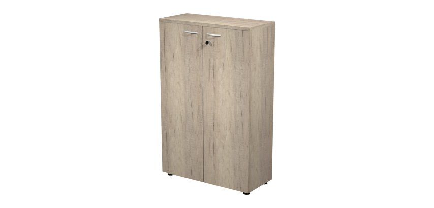 Mobile medio con ante in legno Base Plus 80 x 35 x 120 cm