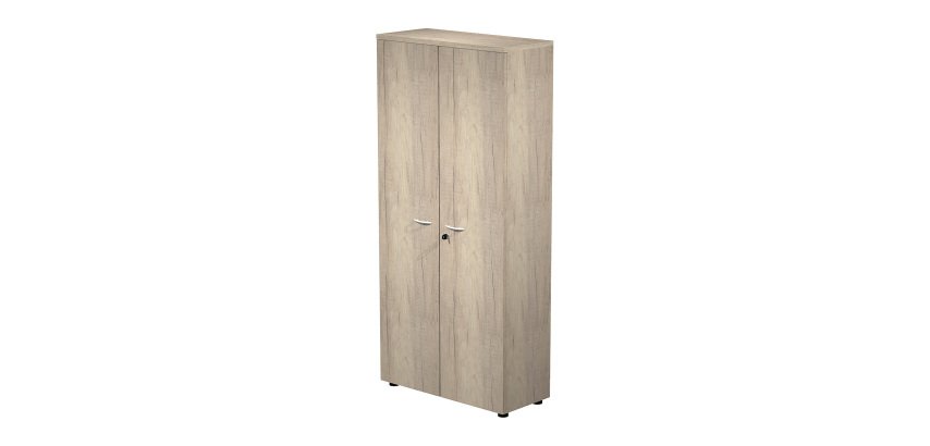 Mobile alto con ante di legno Base Plus 80 x 35 x 140 cm