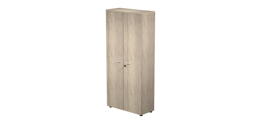 Mobile alto con ante di legno Base Plus 80 x 35 x 140 cm