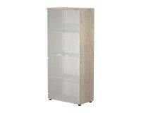 Mobile alto con ante in vetro Base Plus 80 x 35 x 180 cm