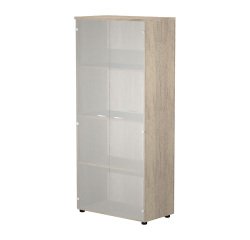 Mobile alto con ante in vetro Base Plus 80 x 35 x 180 cm