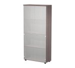 Mobile alto con ante in vetro Base Plus 80 x 35 x 180 cm