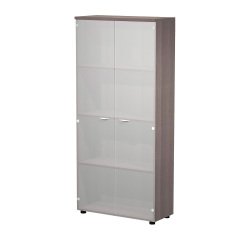 Mobile alto con ante in vetro Base Plus 80 x 35 x 180 cm