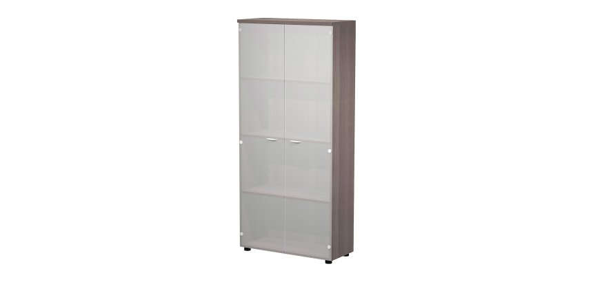 Mobile alto con ante in vetro Base Plus 80 x 35 x 180 cm