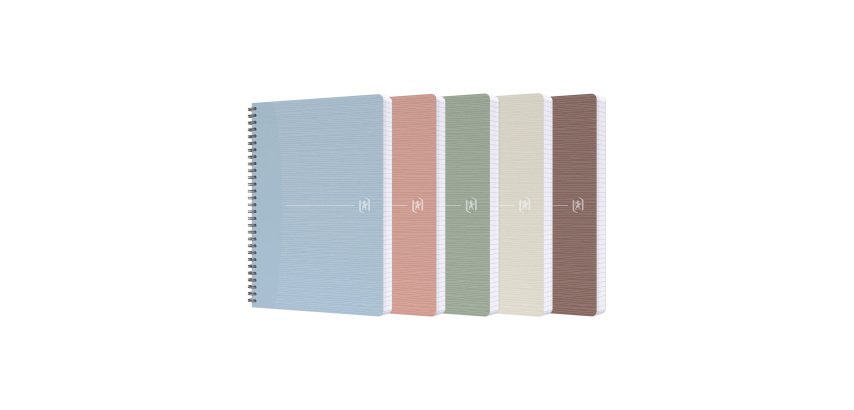 Cahier spirale Oxford My Rec'up A5 14,8 x 21 - Ligné - 180 pages