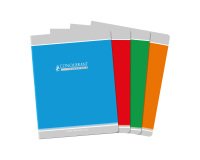 Stapled Notebook Conqueror Classic 17 x 22 cm - Large squares - 96 pages