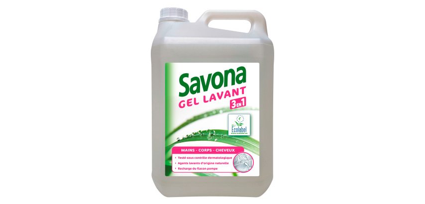 3-in-1 Waschgel für Hände, Körper und Haare Savona – Kanister 5 L