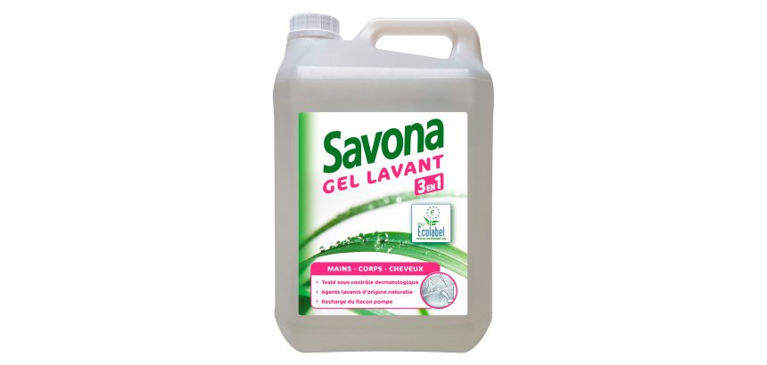 Savona 3-in-1 Hand Body Hair Wash Gel – 5 L Container