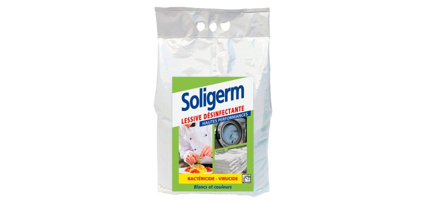 Lessive poudre désinfectante Soligerm hautes performances – Sac de 10 kg