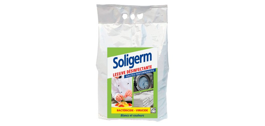 Lessive poudre désinfectante Soligerm hautes performances – Sac de 10 kg