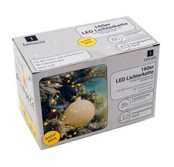 Jamasia Guirlande lumineuse LED, 160 ampoules, IP 44, vert