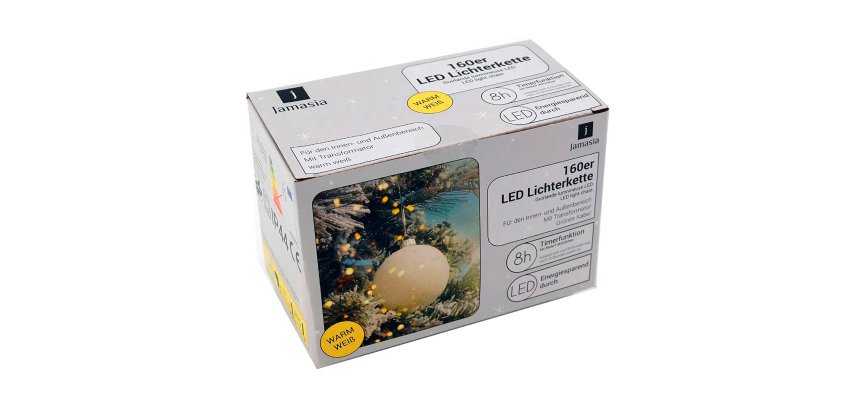 Jamasia Guirlande lumineuse LED, 160 ampoules, IP 44, vert