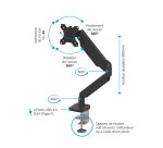 Screen support arm simple with gas spring Platinum Series