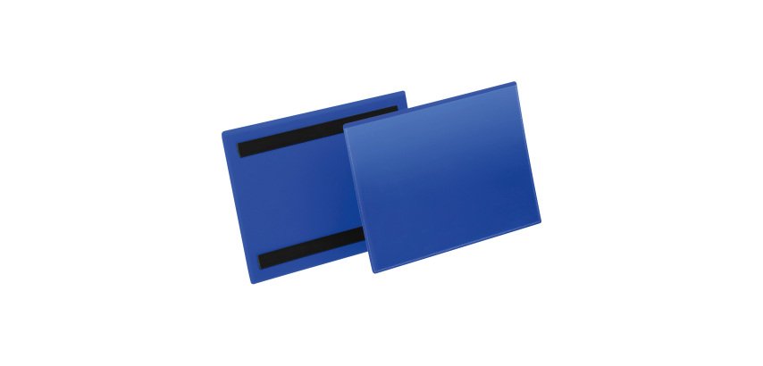 Pochette magnétique pour rayonnages - Format A5 paysage 210 x 148 mm - Boîte de 50