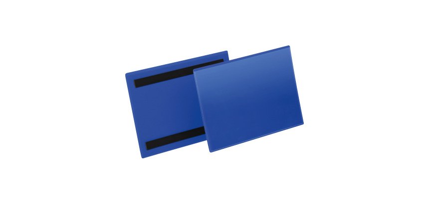 Pochette magnétique pour rayonnages - Format A5 paysage 210 x 148 mm - Boîte de 50