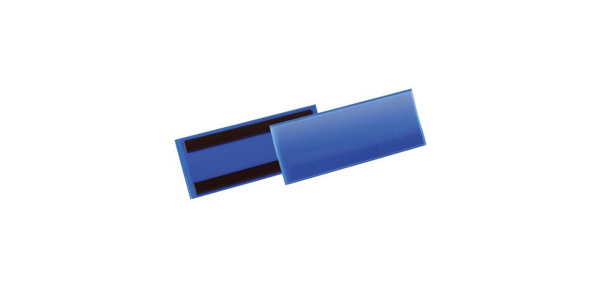 Pochette magnétique pour rayonnages format paysage 74 x 210 mm - Boîte de 50