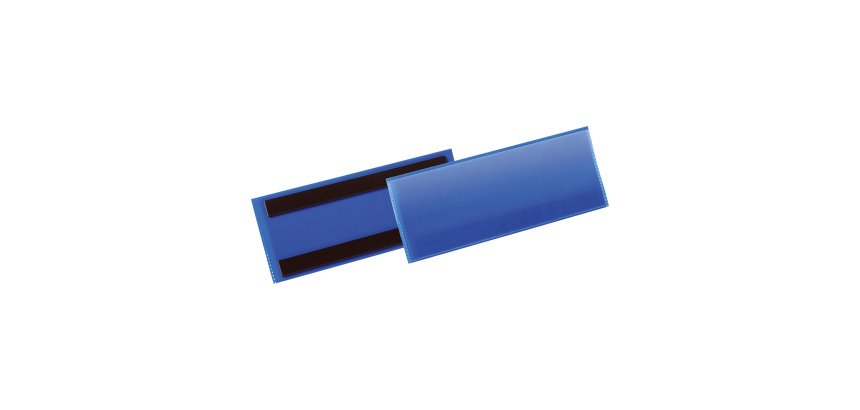 Pochette magnétique pour rayonnages format paysage 74 x 210 mm - Boîte de 50