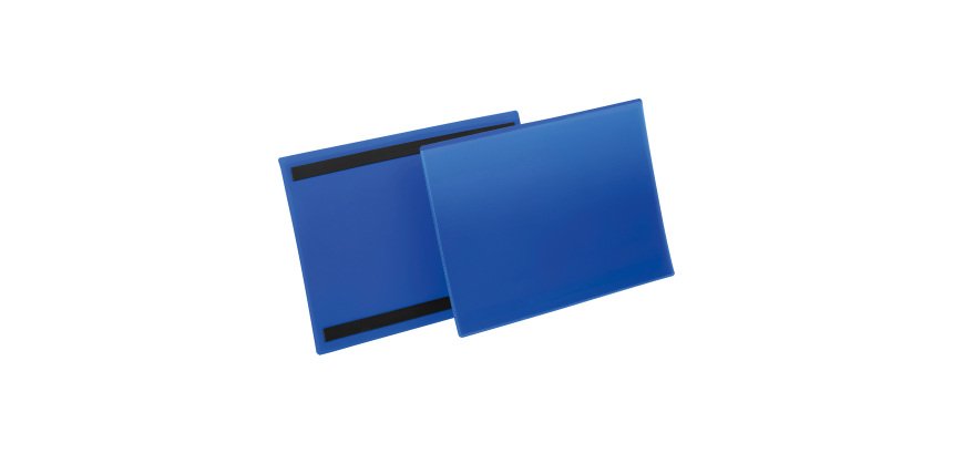 Pochette magnétique pour rayonnages - Format A4 paysage 297 x 210 mm - Boîte de 50