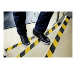 Ruban marquage au sol antidérapant Duraline Grip 15 m x 50 mm, noir/jaune