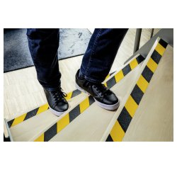Duraline Grip Non-Slip Floor Marking Tape 15 m x 50 mm, black/yellow