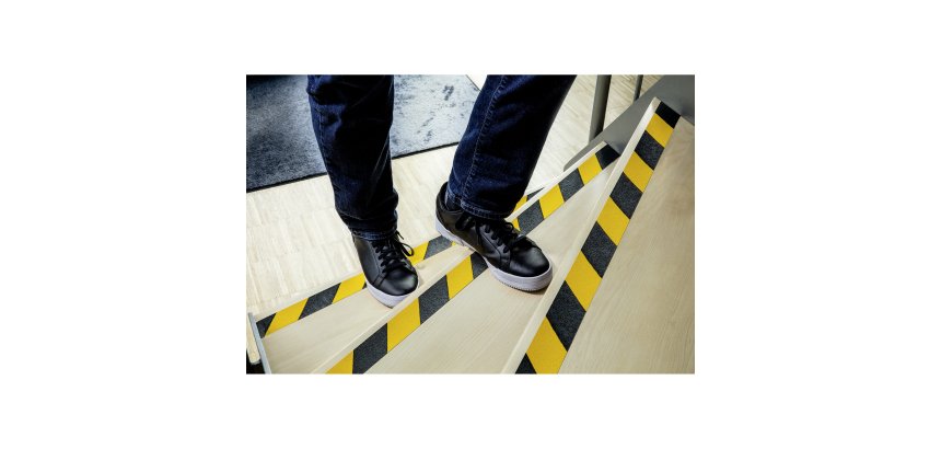Duraline Grip Non-Slip Floor Marking Tape 15 m x 50 mm, black/yellow