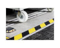 Ruban marquage au sol antidérapant Duraline Grip+ noir/jaune 15m x 50 mm