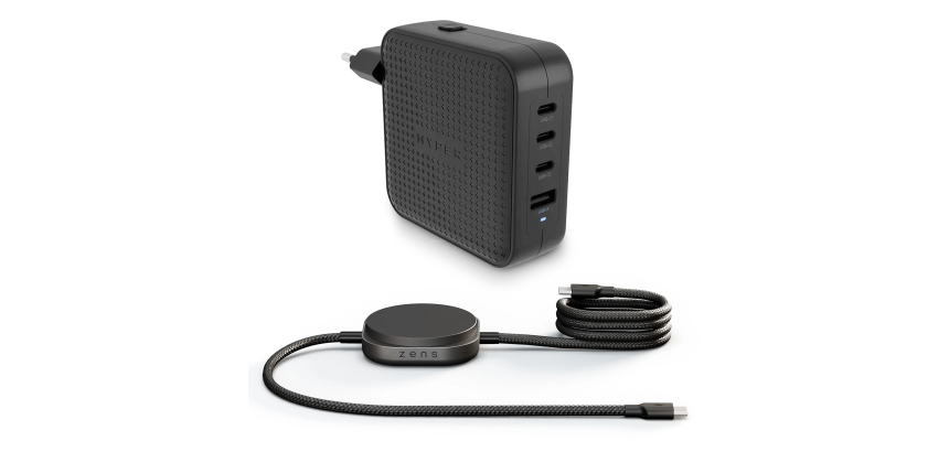 Pack: Adaptateur secteur GaN 100W + ZENS USB C-C Pro 2 câble USB 1.5m Noir