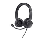 Trust HS-150 Casque avec fil Arceau Bureau/Centre d'appels, noir