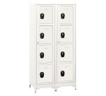 Vestiaire sur pied avec casiers visitables - démontable - 2 colonnes 8 portes