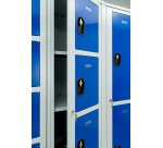 Vestiaire sur pied avec casiers visitables - démontable - 2 colonnes 8 portes