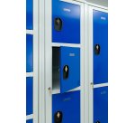 Vestiaire sur pied avec casiers visitables - démontable - 2 colonnes 8 portes