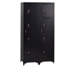 Vestiaire sur pied avec casiers visitables - démontable - 2 colonnes 8 portes