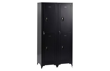 Vestiaire sur pied avec casiers visitables - démontable - 2 colonnes 4 portes