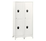 Vestiaire sur pied avec casiers visitables - démontable - 2 colonnes 4 portes