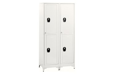 Vestiaire sur pied avec casiers visitables - démontable - 2 colonnes 4 portes