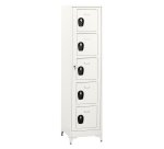 Freestanding locker with accessible compartments - detachable - 1 column 5 doors