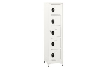 Vestiaire sur pied avec casiers visitables - démontable - 1 colonne 5 portes