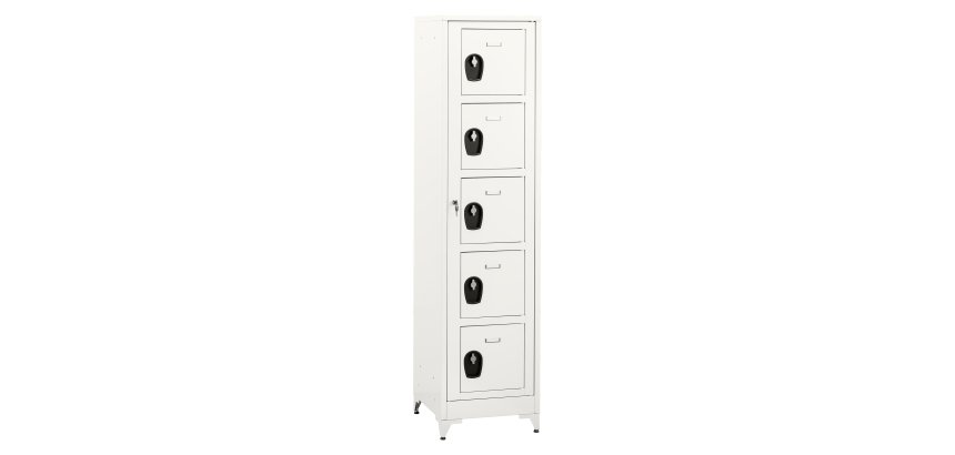 Freestanding locker with accessible compartments - detachable - 1 column 5 doors
