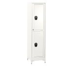 Vestiaire sur pied avec casiers visitables - démontable - 1 colonne 2 portes