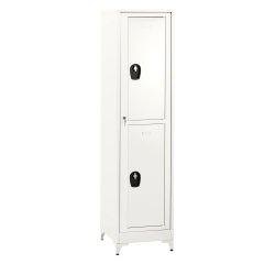 Vestiaire sur pied avec casiers visitables - démontable - 1 colonne 2 portes