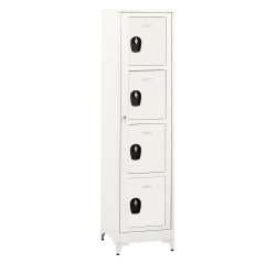 Standing locker with inspectable compartments - detachable - 1 column 4 doors