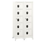 Vestiaire sur pied avec casiers visitables - démontable - 2 colonnes 10 portes