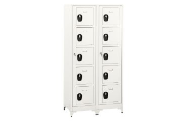 Vestiaire sur pied avec casiers visitables - démontable - 2 colonnes 10 portes