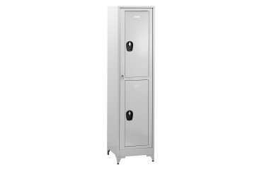 Vestiaire sur pied avec casiers visitables - démontable - 1 colonne 2 portes