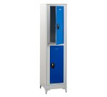 Vestiaire sur pied avec casiers visitables - démontable - 1 colonne 2 portes