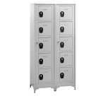 Vestiaire sur pied avec casiers visitables - démontable - 2 colonnes 10 portes