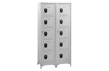 Vestiaire sur pied avec casiers visitables - démontable - 2 colonnes 10 portes