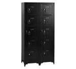 Vestiaire sur pied avec casiers visitables - démontable - 2 colonnes 10 portes