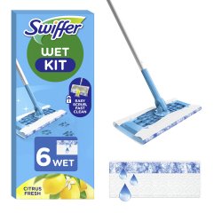 Balai Swiffer Wet Kit + lingettes sol humides
